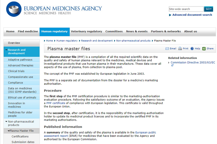 Plasma Master File Ema